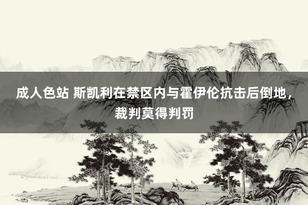 成人色站 斯凯利在禁区内与霍伊伦抗击后倒地，裁判莫得判罚